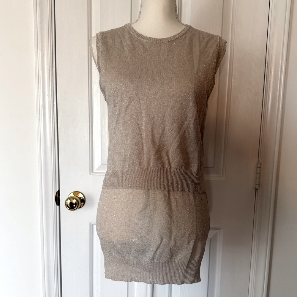 “CURRENT AIR” Anthropologie Layered Sleeveless Sweater Top